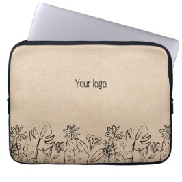 Capa Para Notebook Arte de Linha em Papel Kraft
