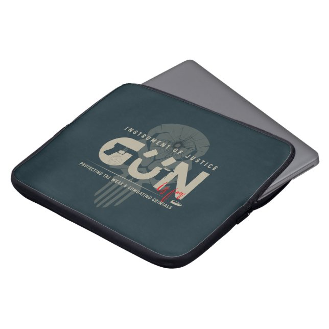 Capa Para Notebook Arte de Monograma de Arma (2) |  (Frente Topo)