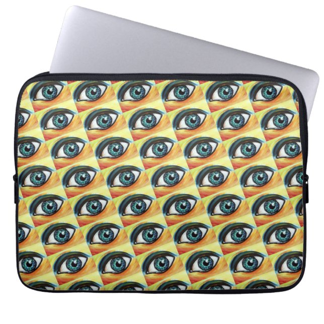 Capa Para Notebook Arte de olhos azuis (Frente)