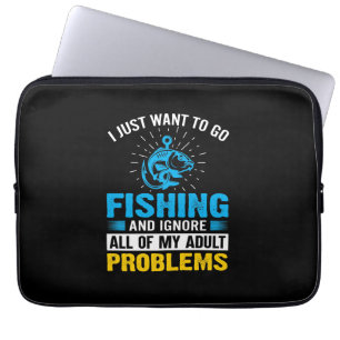 Capa Para Notebook Arte De Pesca Eu Só Quero Ir Pescar