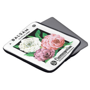Capa Para Notebook Arte de rótulo de pacote de sementes vintage, flor