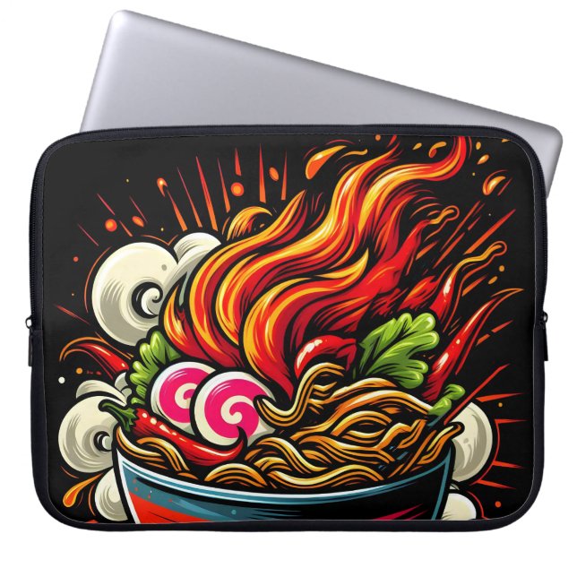 Capa Para Notebook Arte de Rua de Ramen Japonês Apimentado (Frente)