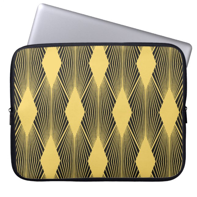 Capa Para Notebook Arte Deco Abstrato Fundo Geométrico (Frente)