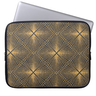 Capa Para Notebook Arte Deco Padrão Geométrico Sem Olhos. Elegante