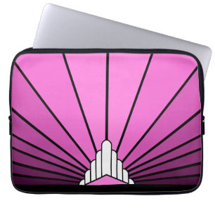 Capa Para Notebook Arte deco sol a rosa