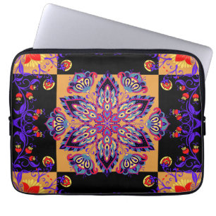 Capa Para Notebook Arte Floral, Natureza Violeta