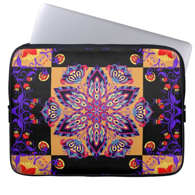Capa Para Notebook Arte Floral, Natureza Violeta (Frente)