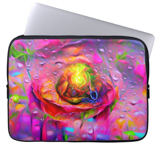 Capa Para Notebook Arte Floral Surreal (Frente)