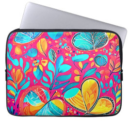 Capa Para Notebook Arte Floral Vibrante