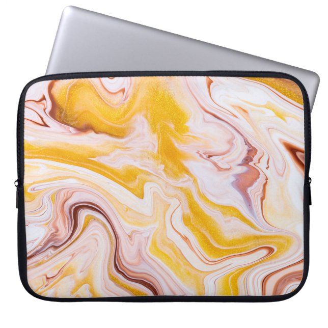 Capa Para Notebook Arte fluida: textura abstrato iridescente. (Frente)