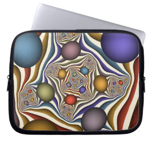 Capa Para Notebook Arte Fractal, Colorida, Moderna, Abstrato