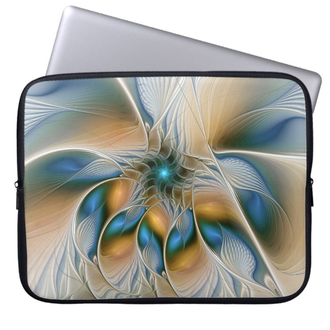 Capa Para Notebook Arte fractal de fantasia abstrata ascendente com a (Frente)