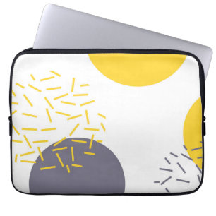 Capa Para Notebook Arte geométrica amarela, legal, moderna, na moda