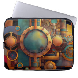 Capa Para Notebook Arte Geométrica Industrial Steampunk