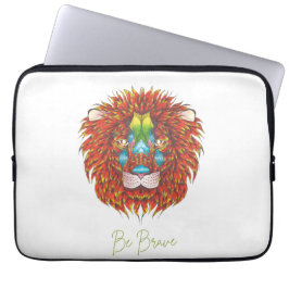 Capa Para Notebook Arte Lion Desenhada À Mão | bolsa de laptop de Neo