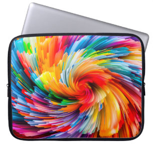 Capa Para Notebook Arte Moderna Rodopio Abstrato Arco-íris