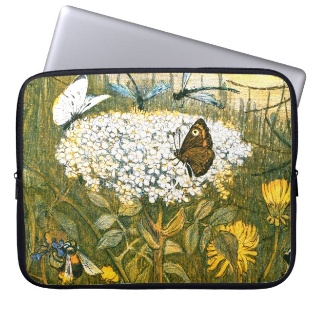 Capa Para Notebook Arte Neerlandesa Nouveau Meadow Wildflower, Borbol (Frente)