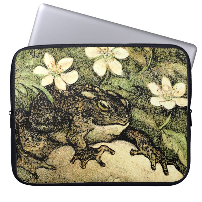 Capa Para Notebook Arte Neerlandesa Nouveau Toad e Dogwood (Frente)