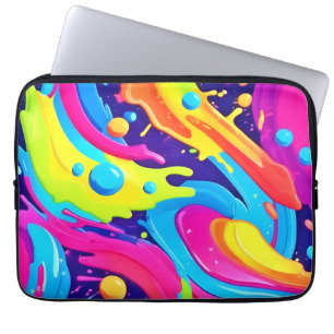 Capa Para Notebook Arte Neon Fluida