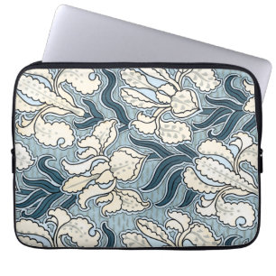 Capa Para Notebook Arte Nova Antiga Flor de Íris Padrão Floral