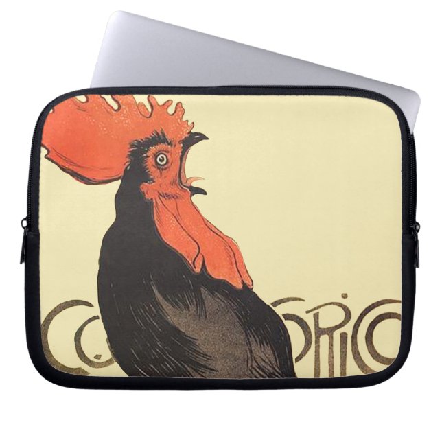 Capa Para Notebook Arte Novo Galo Francês Antigo Steinlen (Frente)
