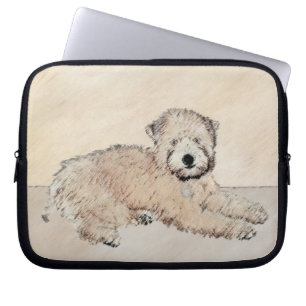 Capa Para Notebook Arte original de pintura terrier com revestimento