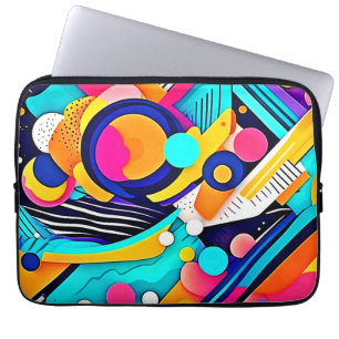 Capa Para Notebook Arte Pop Abstrata Vibrante