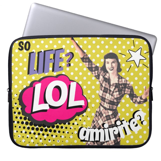 Capa Para Notebook Arte Pop de Quadrinhos Retro Senhora Engraçada (Frente)