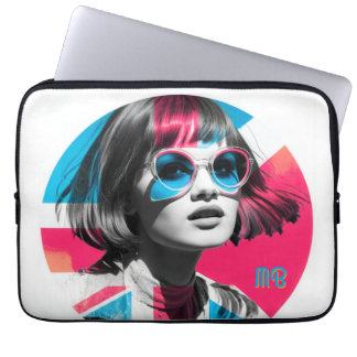 Capa Para Notebook Arte Pop Ousada Rapariga Fria Estilo Britânico Mod