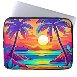 Capa Para Notebook Arte solar tropical vibrante