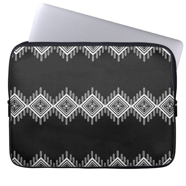 Capa Para Notebook Arte Tribal Negra (Frente)