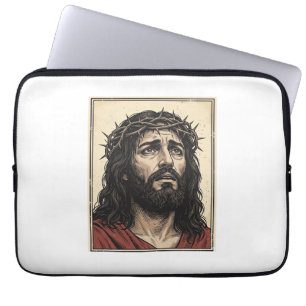 Capa Para Notebook Arte Vetorial de Retrato Religioso da Coroa de Esp