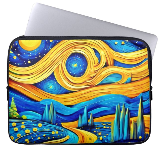 Capa Para Notebook Arte Vibrante Estrelada (Frente)