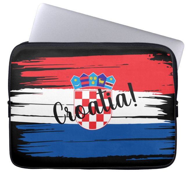 Capa Para Notebook Artesanato BrushAVE Croácia Bandeira (Frente)