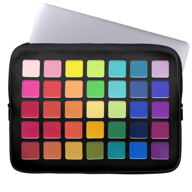 Capa Para Notebook Artista Eyeshadow Pallete Rainbow Grid (Frente)