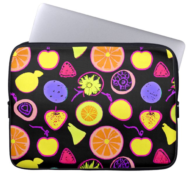 Capa Para Notebook Artista Vibrant Neon Frutas (Frente)