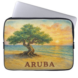 Capa Para Notebook Aruba Eagle Beach Divi Tree Golden Hour