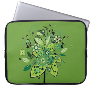 Capa Para Notebook Árvore abstrata verde