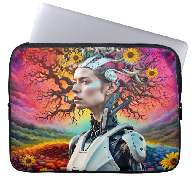 Capa Para Notebook Árvore Android (Frente)