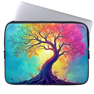 Capa Para Notebook Árvore Arco-Íris: Raízes da Esperança Infinita Art