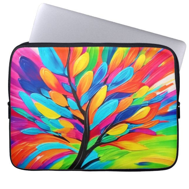 Capa Para Notebook Árvore Colorida de Sonhos (Frente)
