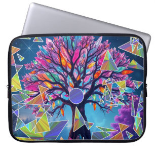 Capa Para Notebook Árvore de Abstrato de cristal
