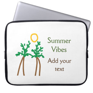 Capa Para Notebook Árvore de coco marrom verde vibrações de verão adi