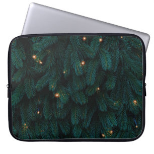 CAPA PARA NOTEBOOK ÁRVORE DE NATAL VERDE COM LUZES