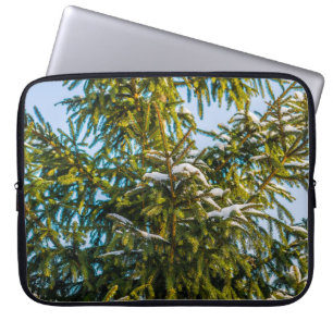 Capa Para Notebook Árvore De Natal Verde Na Neve
