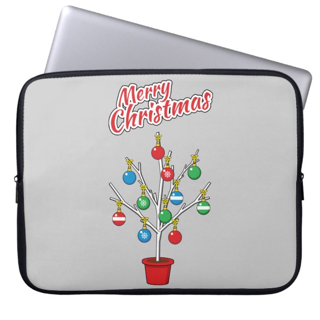 Capa Para Notebook Árvore do Ramal de Natal - Feliz Natal (Frente)