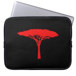 Capa Para Notebook Árvore dos Guarda-chuvas Vermelha