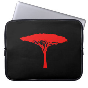 Capa Para Notebook Árvore dos Guarda-chuvas Vermelha