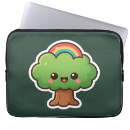 Capa Para Notebook Árvore Kawaii Amigável