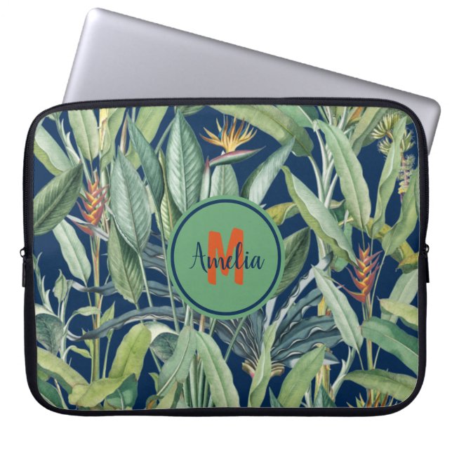 Capa Para Notebook Árvore Tropical de Banana Selva Strelitzia Monogra (Frente)
